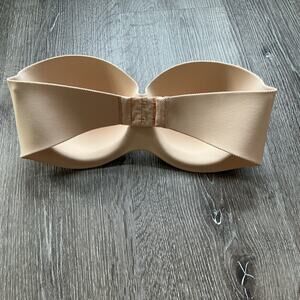 Felina Hint of Skin Strapless Demi Contour Bra 32D Nude